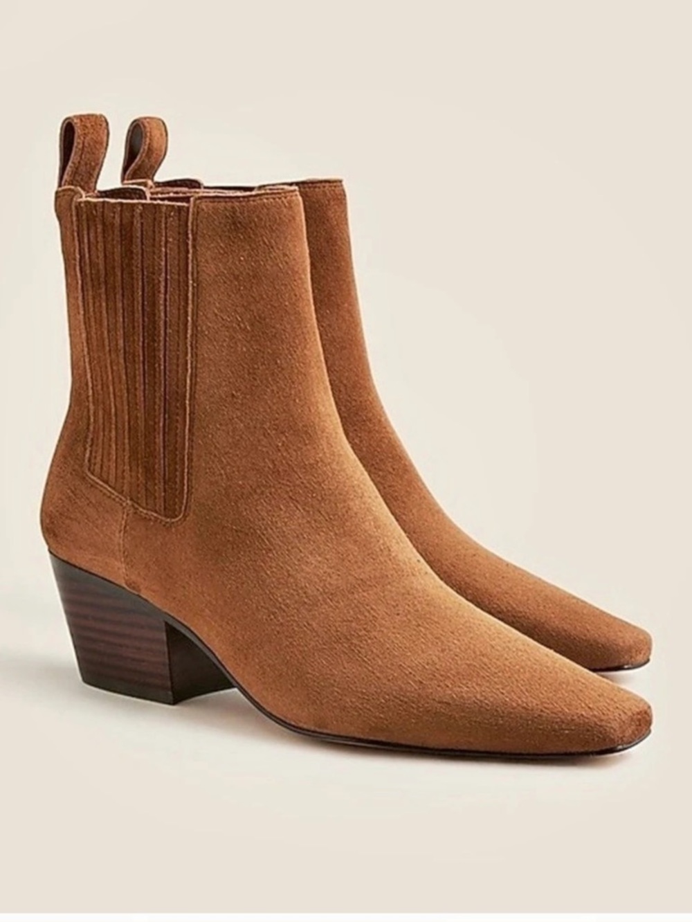 Jcrew Piper Suede Ankle Boots in rich toffee